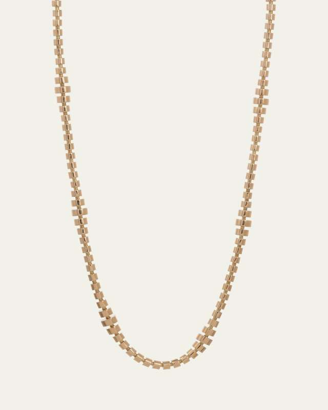 18K Yellow Gold Mini Hourglass Necklace, 16"L